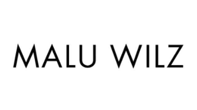 Logo von Malu Wilz in schwarzer Schrift auf hellem Hintergrund.