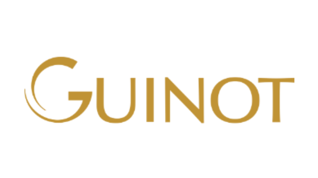 Logo von Guinot in goldener Schrift auf hellem Hintergrund.