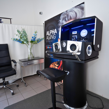 Alphacooling Gerät im Behandlungsbereich des Kosmetikstudios Chrenko